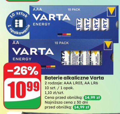 Baterie alkaliczne AAA LR03 promocja w Dino