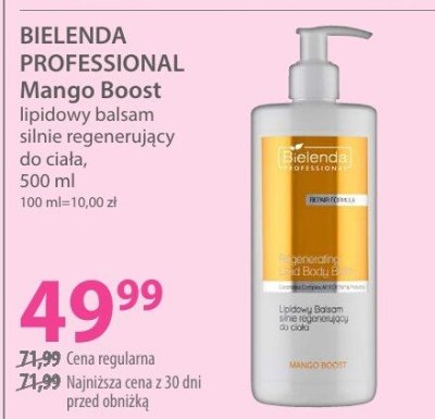 Balsam do ciała BIELENDA PROFESSIONAL Mango Boost lipidowy silnie regenerujący 500 ml promocja w Hebe