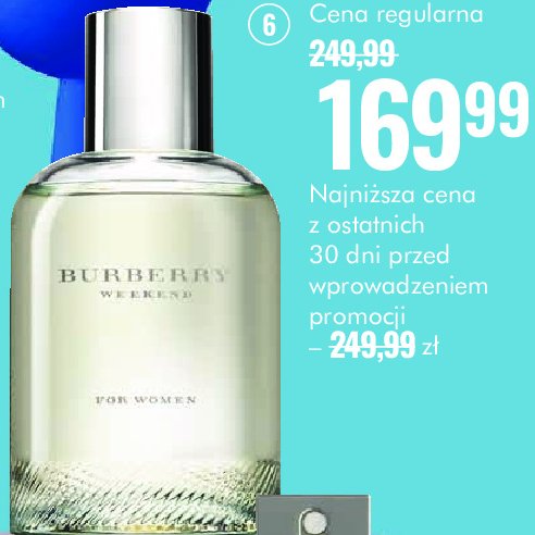 Woda perfumowana BURBERRY WEEKEND FOR WOMEN promocja