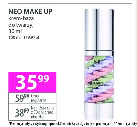 Serum do twarzy wyrównujące koloryt skóry Neo make up promocja