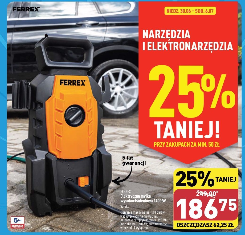 Myjka wysokociśnieniowa 1400w Ferrex promocja