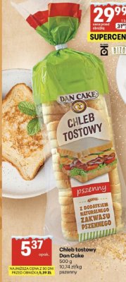 Chleb tostowy Dan Cake pszenny promocja w Delikatesy Centrum