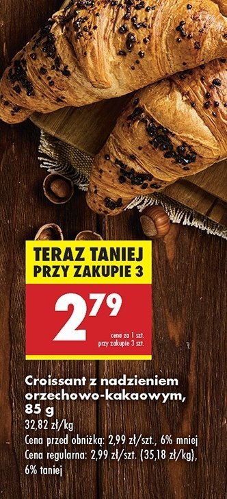 Croissant orzechowo kakaowy promocja w Biedronka