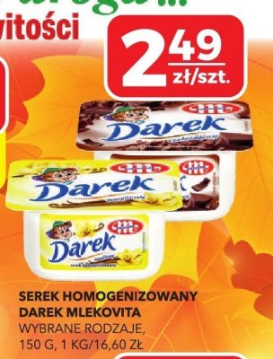 Serek homogenizowany Darek wanilia Mlekovita promocja w Top Market
