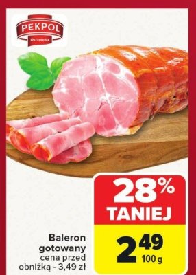 Baleron gotowany Pekpol promocja w Carrefour