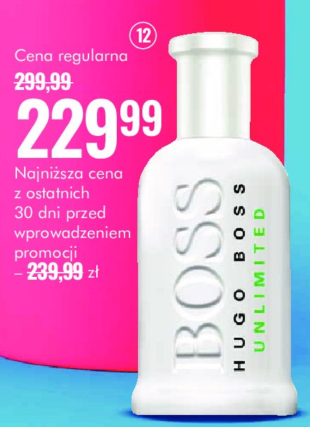 Woda toaletowa Hugo boss bottled unlimited Boss by hugo boss promocja