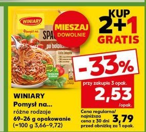 Spaghetti po bolońsku Winiary promocja