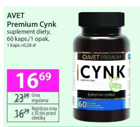 Tabletki cynk premium Avetin promocja