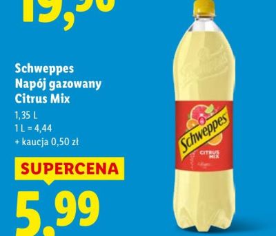 Napój  Citrus Mix gazowany promocja w Lidl