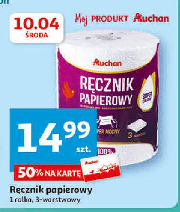 Ręcznik papierowy Auchan promocja