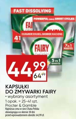 Kapsułki do zmywarki Fairy promocja w Chata Polska