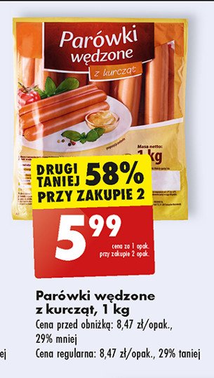 Parówki wędzone z kurcząt Konspol promocja