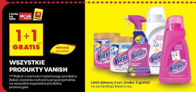 Środki czystości Vanish (wszystkie produkty) promocja w Biedronka