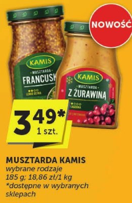 Musztarda KAMIS wybrane rodzaje promocja w ABC
