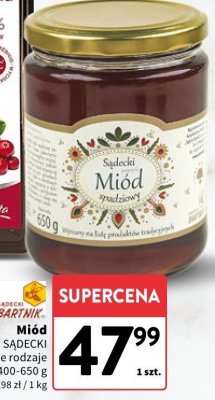 Miód wybrane rodzaje SĄDECKI promocja w Intermarche