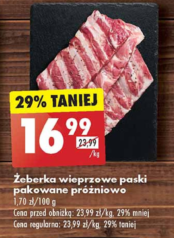 Żeberka wieprzowe paski promocja