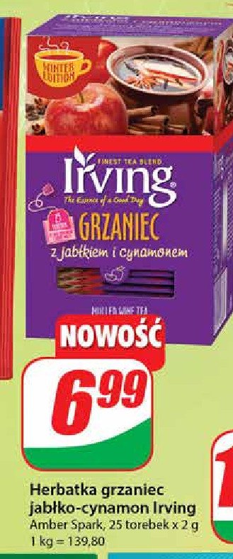 Grzaniec jabłko i cynamon Irving grzaniec herbaciany promocja