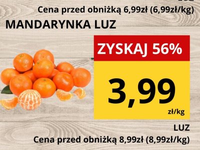 Mandarynka luz promocja w Supeco