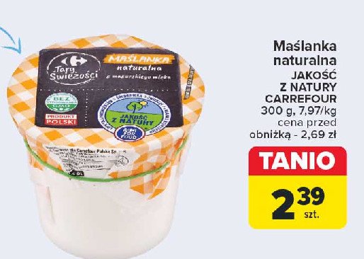 Maslanka naturalna Carrefour targ świeżości promocja