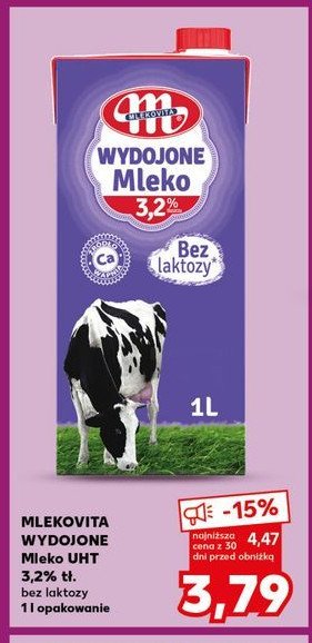 Mleko bez laktozy 3.5% Mlekovita wydojone promocja