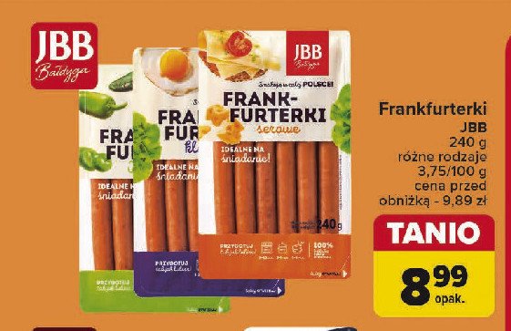 Frankfurterki serowe Jbb bałdyga promocja w Carrefour Market