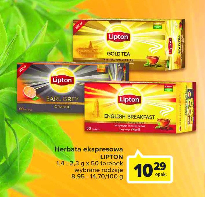 Herbata earl grey orange Lipton special collection promocja