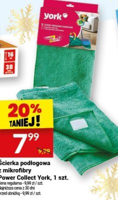 Ścierka podłogowa z mikrofibry Power Collect York, 1 szt. promocja w Twój Market