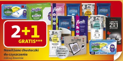 Nawilżane chusteczki do czyszczenia Swiffer, Presto, Auchan promocja w Auchan