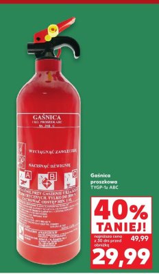 Gaśnica proszkowa TYGP-1z ABC promocja w Kaufland