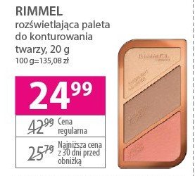 Paletka roz艣wietlaj膮ca do konturowania twarzy just toasty Rimmel promocja