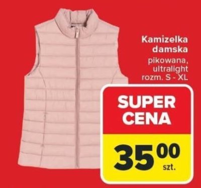 Kamizelka damska pikowana ultralight rozm. S - XL Carrefour promocja w Carrefour