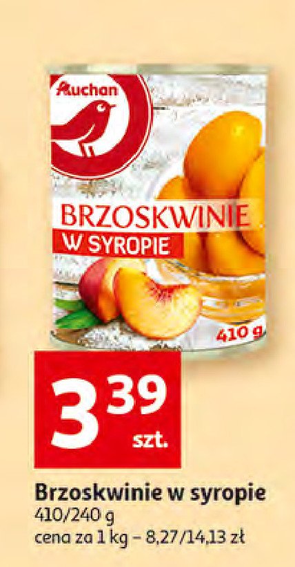 Brzoskwinie w syropie Auchan promocje
