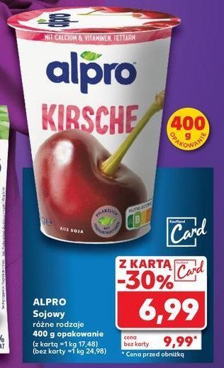 Jogurt sojowy wiśnia Alpro promocja