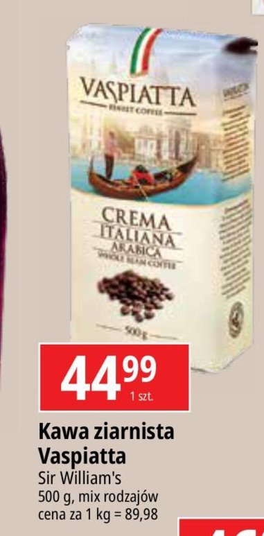 Kawa Vaspiatta crema italiana promocja