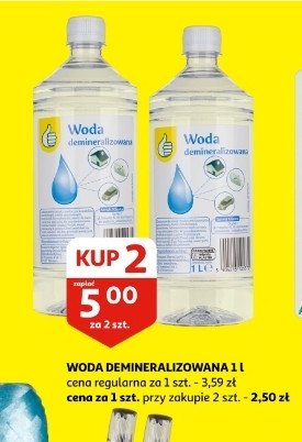 Woda demineralizowana Podniesiony kciuk promocja w Leclerc