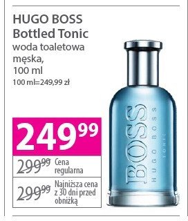 Woda toaletowa Hugo boss bottled tonic Boss by hugo boss promocja