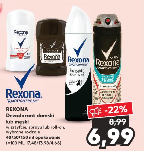 Antyperspirant fresh Rexona men active shield promocja