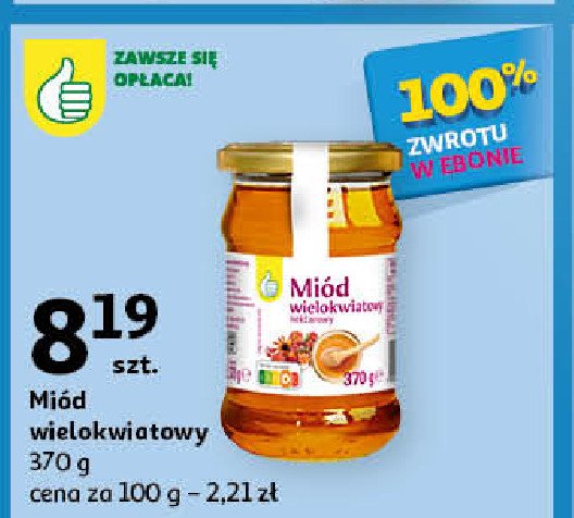 Miód wielokwiatowy Podniesiony kciuk promocja