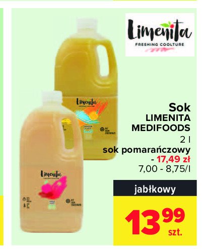 Sok jabłkowy Limenita fresh & cool promocja w Auchan