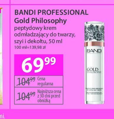 Krem do twarzy Bandi gold philosophy promocja