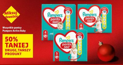 Majteczki Pampers Pants 360° rozmiar 4 promocja w Lidl