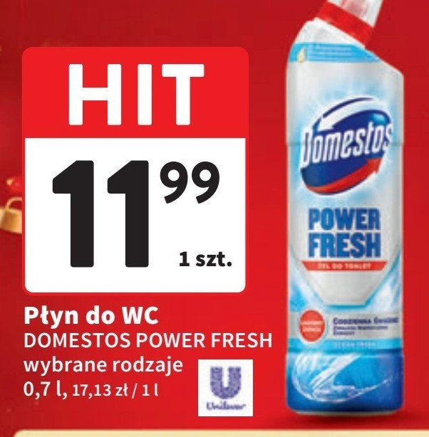 Żel do wc ocean fresh Domestos power fresh (wcześniej total hygiene) promocja