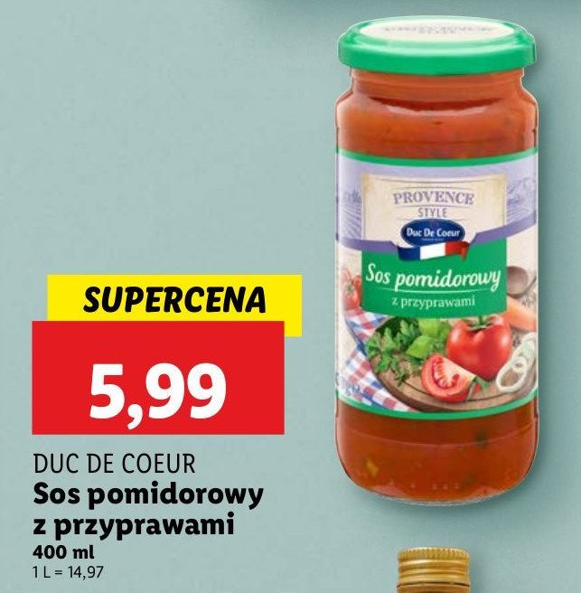 Sos pomidorowy Duc de coeur promocja