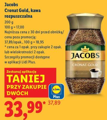 Kawa rozpuszczalna Cronat Gold promocja w Lidl
