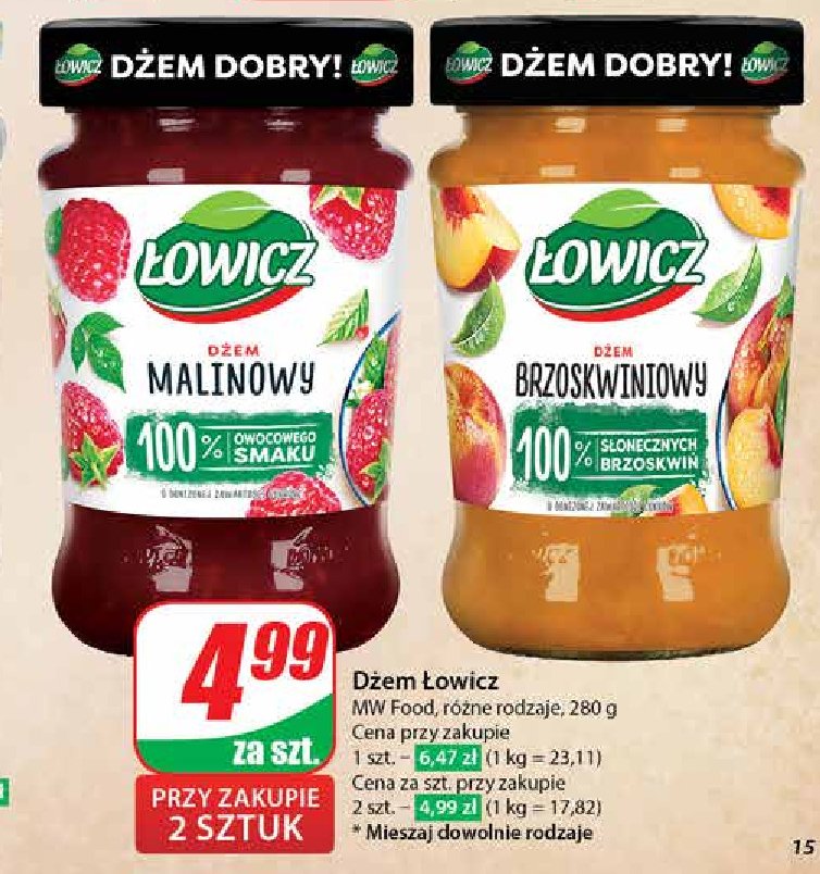 Dżem malinowy Łowicz promocja