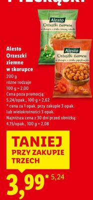 Orzeszki ziemne w skorupce różne rodzaje promocja w Lidl