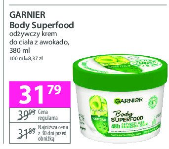 Odżywczy krem do ciała z awokado Garnier body superfood promocja