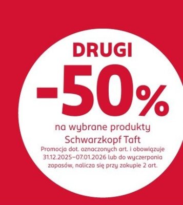 Wybrane produkty drugi -50% promocja w Rossmann