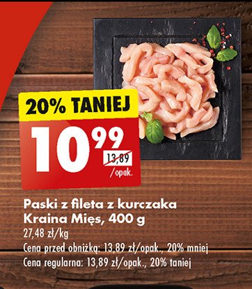 Paski z fileta kurczaka Kraina mięs promocja w Biedronka