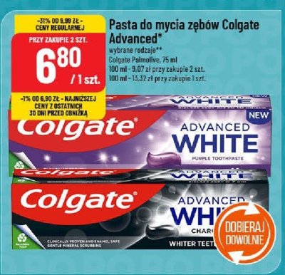 Pasta do mycia zębów Colgate Advanced promocja w POLOmarket